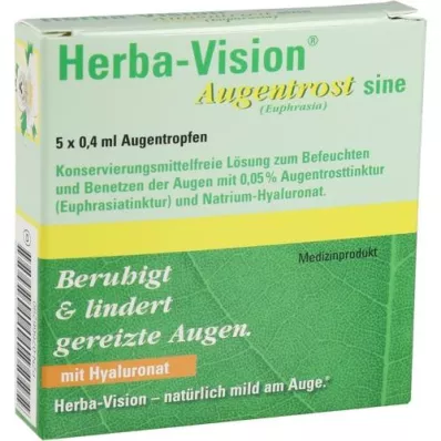 HERBA-VISION Eyebright sine kapljice za oči, 5X0,4 ml
