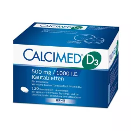 CALCIMED D3 500 mg/1000 I.U. žvečljive tablete, 120 kapsul
