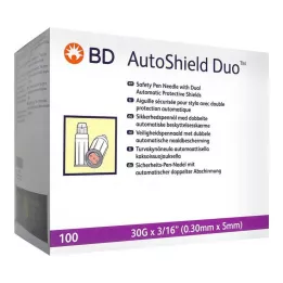 BD AUTOSHIELD Duo varnostne igle za pisala 5 mm, 100 kosov