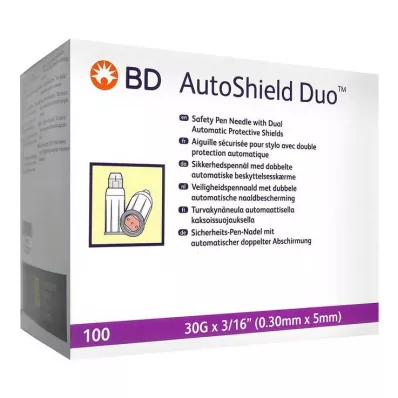 BD AUTOSHIELD Duo varnostne igle za pisala 5 mm, 100 kosov