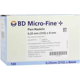 BD Micro-Fine + 8 igel 0,25x8 mm, 100 kos