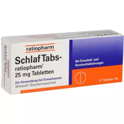 SCHLAF TABS-ratiopharm 25 mg tablete, 20 kosov