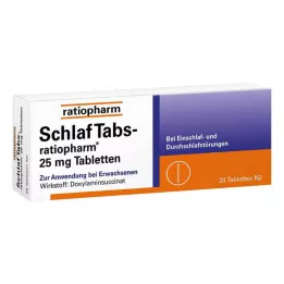 SCHLAF TABS-ratiopharm 25 mg tablete, 20 kosov