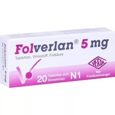 FOLVERLAN 5 mg tablete, 20 kosov