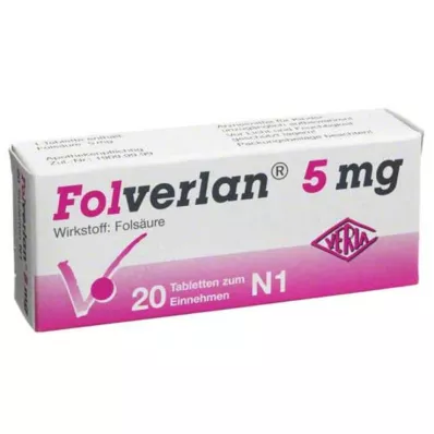 FOLVERLAN 5 mg tablete, 20 kosov