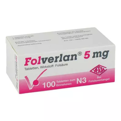 FOLVERLAN 5 mg tablete, 100 kosov