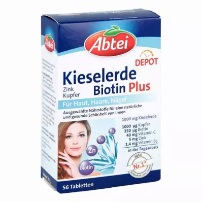 Abtei Siliceous Earth Plus Biotin Depot tablete (56 kosov)