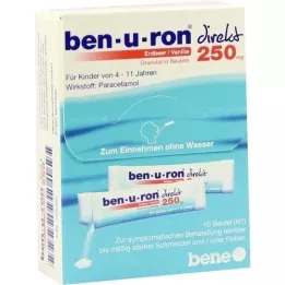 BEN-U-RON direktno 250 mg granule jagoda/vanilija, 10 kosov