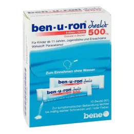 BEN-U-RON direktno 500 mg granule jagoda/vanilija, 10 kosov