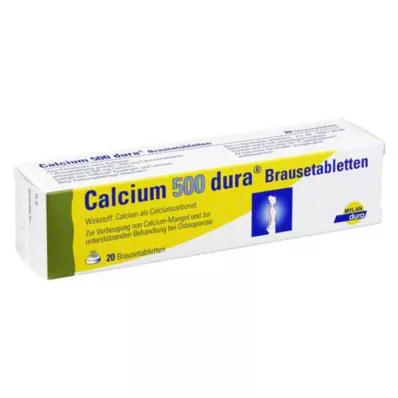 Calcium 500 dura šumeče tablete, 20 kom Calcium 500 dura šumeče tablete, 20 kom
