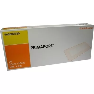 PRIMAPORE Sterilna obloga za rane 10x25 cm, 20 kosov