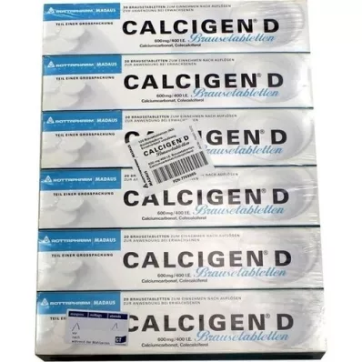 CALCIGEN D 600 mg/400 I.U. šumeče tablete, 120 kapsul