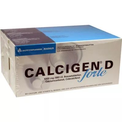 Calcigen D forte 1000 mg / 880 i.e. šumeče tablete, 120 kos Calcigen D forte 1000 mg / 880 i.e. šumeče tablete, 120 kos