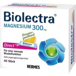 BIOLECTRA Magnezij 300 mg Direct Orange Sticks, 40 kosov