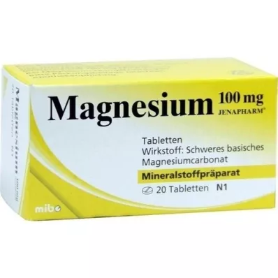 MAGNESIUM 100 mg tablete Jenapharm, 20 kosov