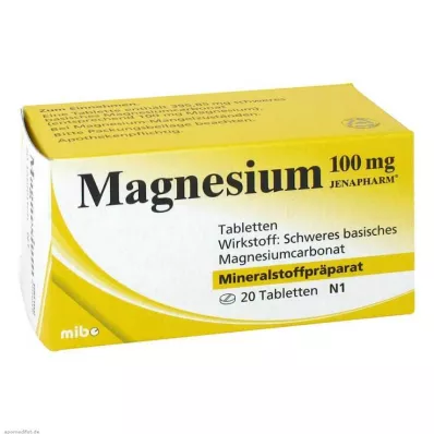 MAGNESIUM 100 mg tablete Jenapharm, 20 kosov