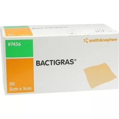 BACTIGRAS Antiseptična parafinska gaza 5x5 cm, 50 kosov