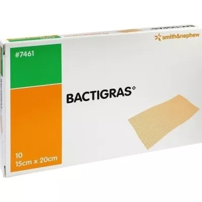 BACTIGRAS Antiseptična parafinska gaza 15x20 cm, 10 kosov