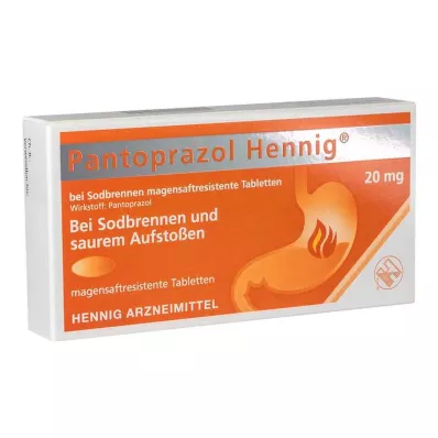 Pantoprazol Hennig b.Heartburn 20 mg gastrorezistentne tablete, 7 kos