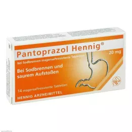 PANTOPRAZOL Hennig za zgago 20 mg msr. tablete, 14 kosov