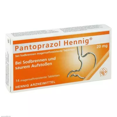 Pantoprazol Hennig b.Heartburn 20 mg gastrorezistentne tablete, 14 kos Pantoprazol Hennig b.Heartburn 20 mg gastrorezistentne tablete, 14 kos