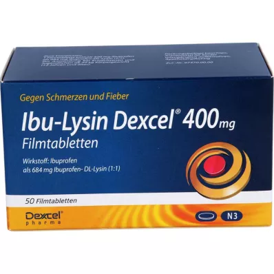 IBU-LYSIN Dexcel 400 mg filmsko obložene tablete, 50 kosov