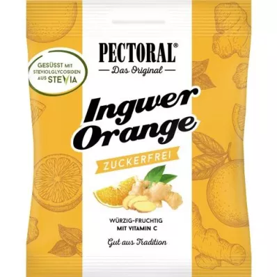 PECTORAL Ingverjevi pomarančni bonboni brez sladkorja, 60 g