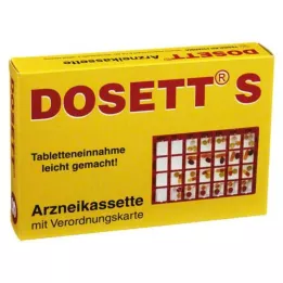 DOSETT S Kaseta z zdravili, rdeča, 1 kos