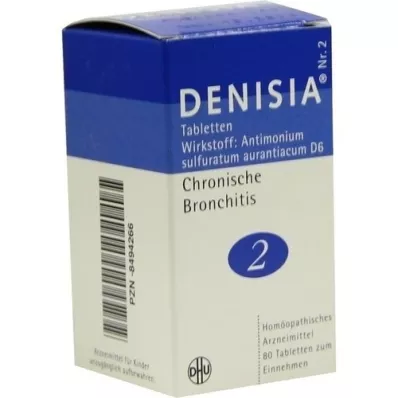 DENISIA 2 tableti za kronični bronhitis, 80 kosov