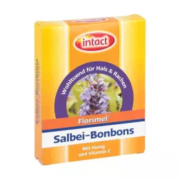 FLORIMEL Žajbljevi bonboni z vitaminom C, 50 g