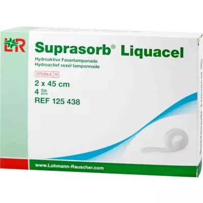 SUPRASORB Hidroaktivna vlakna Liquacel 2x45 cm, 4 kosi SUPRASORB Hidroaktivna vlakna Liquacel 2x45 cm, 4 kosi