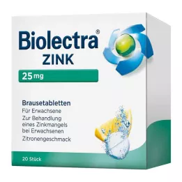 BIOLECTRA Cink šumeče tablete, 20 kosov