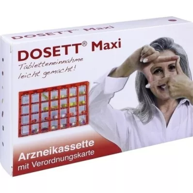 DOSETT Maxi medicinska kaseta rdeča, 1 kos