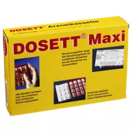 DOSETT Maxi medicinska kaseta rdeča, 1 kos