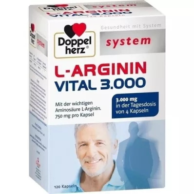 DOPPELHERZ L-Arginine Vital 3.000 sistemskih kapsul, 120 kapsul