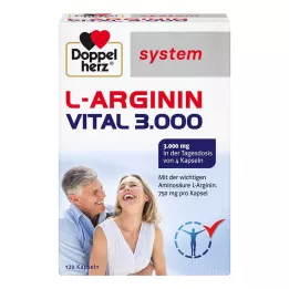 DOPPELHERZ L-Arginine Vital 3.000 sistemskih kapsul, 120 kapsul