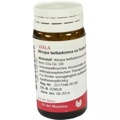 ATROPA belladonna ex Herba D 6 kroglic, 20 g