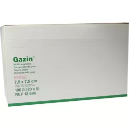 GAZIN Komp. gaza 7,5x7,5 cm sterilna 12x srednja, 20X5 kosov