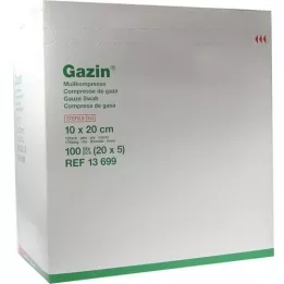 GAZIN Gaza 10x20 cm sterilna 12x ekstra velika, 20X5 kosov