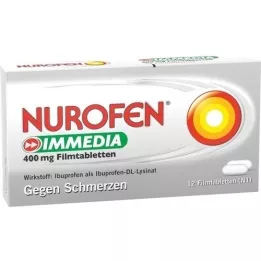 NUROFEN Immedia 400 mg filmsko obložene tablete, 12 kosov