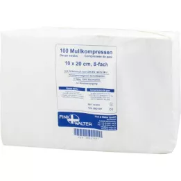 MULLKOMPRESSEN 10x20 cm nesterilni 8x, 100 kosov
