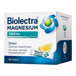 BIOLECTRA Magnezij 300 mg Direct Lemon Sticks, 60 kosov