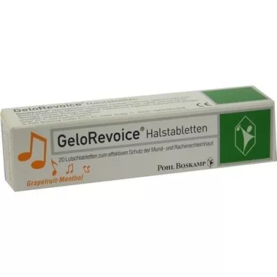 GELOREVOICE Pastilke za grlo Grapefruit-Menthol Lut., 20 kosov