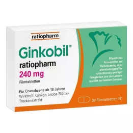 GINKOBIL-ratiopharm 240 mg filmsko obložene tablete, 30 kosov