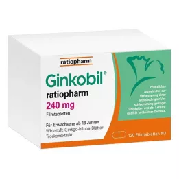 GINKOBIL-ratiopharm 240 mg filmsko obložene tablete, 120 kosov