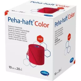 PEHA-HAFT Barvni trak za fiksiranje brez lateksa 10 cmx20 m rdeč, 1 kos