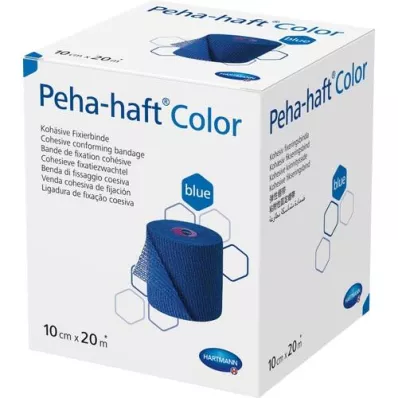 PEHA-HAFT Barvni trak za fiksiranje brez lateksa 10 cmx20 m, modri, 1 kos