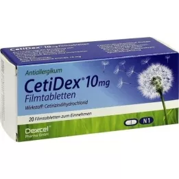 CETIDEX 10 mg filmsko obložene tablete, 20 kosov