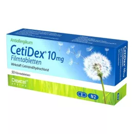 CETIDEX 10 mg filmsko obložene tablete, 50 kosov