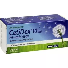 CETIDEX 10 mg filmsko obložene tablete, 100 kosov